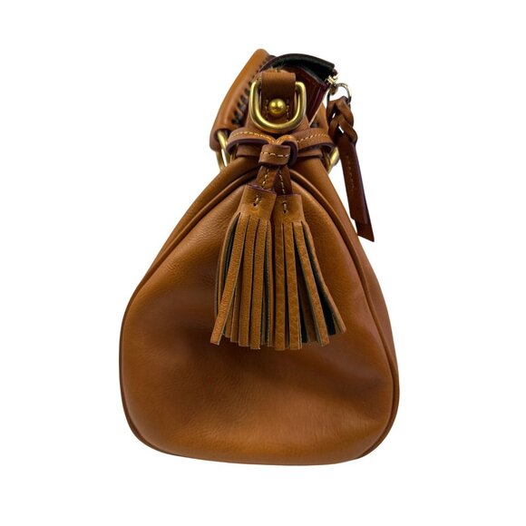 Dooney & Bourke Women's Florentine Leather Vachetta Small Satchel in Natural - Picture 12 of 16